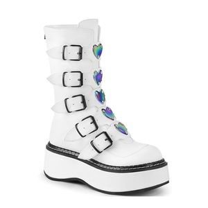 BRAND NEW DEMONIA Emily-330 Rave Festival Mid-Calf Boot - Size 7